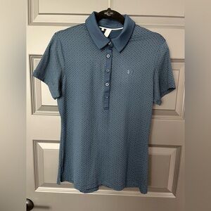 Under Armour Navy Polo with Dot Pattern